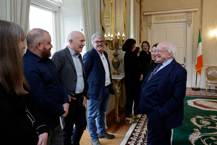 President receives members of the Screen Directors Guild of Ireland on a courtesy call