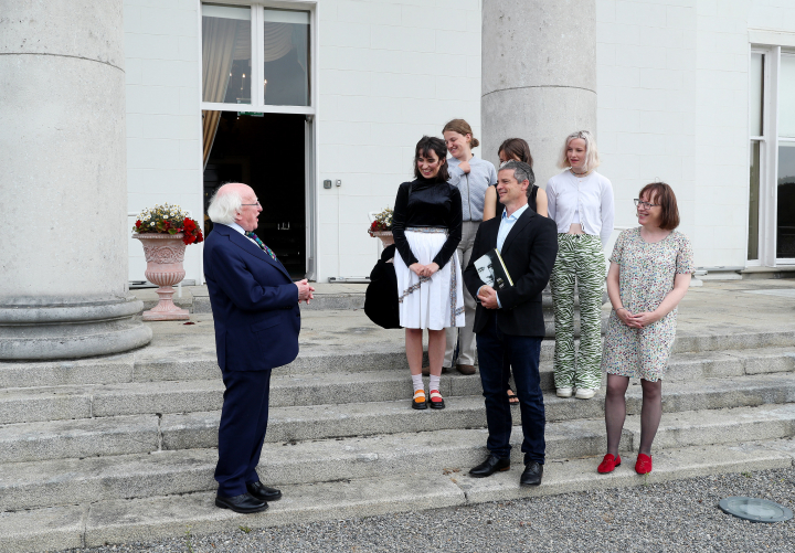President receives family of the late Seamus Deane