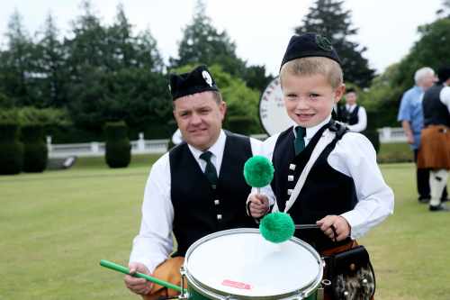 Fergal Trainor and Killian Trainor (aged 6) St. Patricks Pipe Band Co. from County Fermanagh.