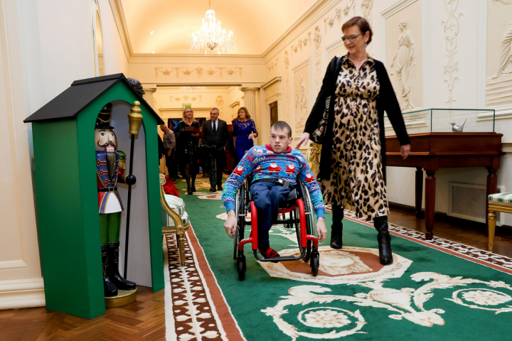 President receives a group of people visiting Ireland through Chernobyl Children International