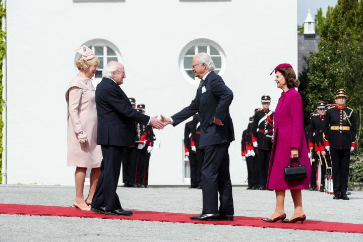 President welcomes their Majesties King Carl XVI Gustaf and Queen Silvia of Sweden