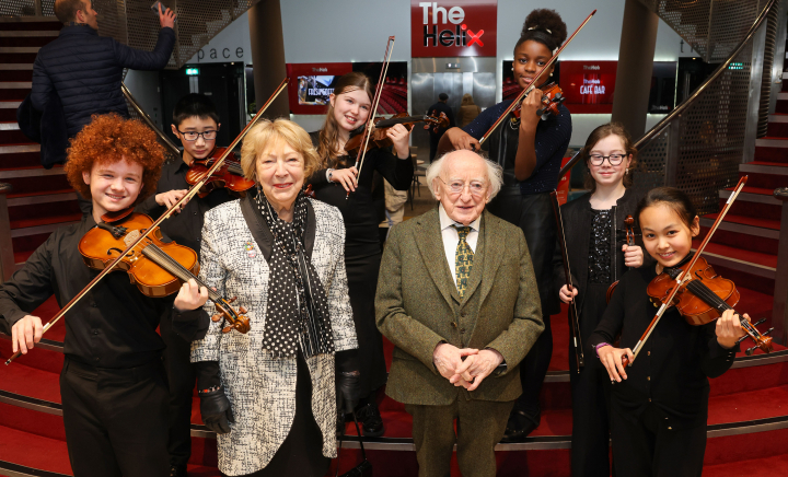 President and Sabina attend a performance by St Agnes’ Late Starters Orchestra