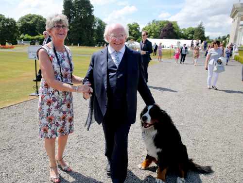 Pic shows President Higgins as he meets with Ann Francis Coyne from Cork