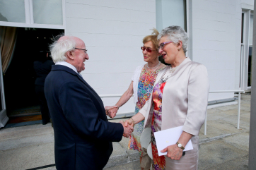 Pic shows President Higgins Ann Louise Gillegan and Senator Katherine Zappone