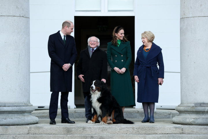 President welcomes T.R.H The Duke of Cambridge and The Duchess of Cambridge at the start of their official visit
