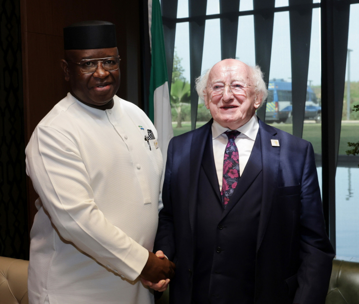 President hosts bilateral meeting with Julius Maada Wonie Bio, President of Sierra Leone