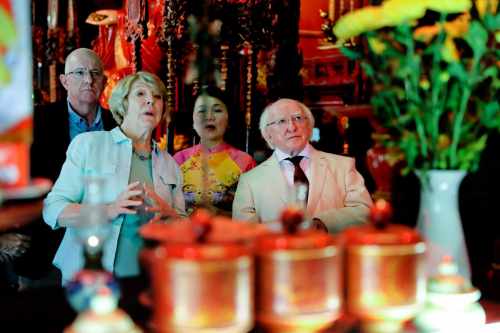 President and Sabina visit the Temple of Literature