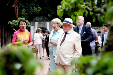 President & Sabina visit the Temple of Literature in Hanoi, Vietnam