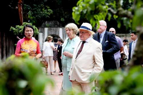 President & Sabina visit the Temple of Literature in Hanoi, Vietnam