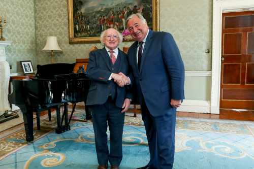President receives Mr. Gérard Larcher, President of the French Senate