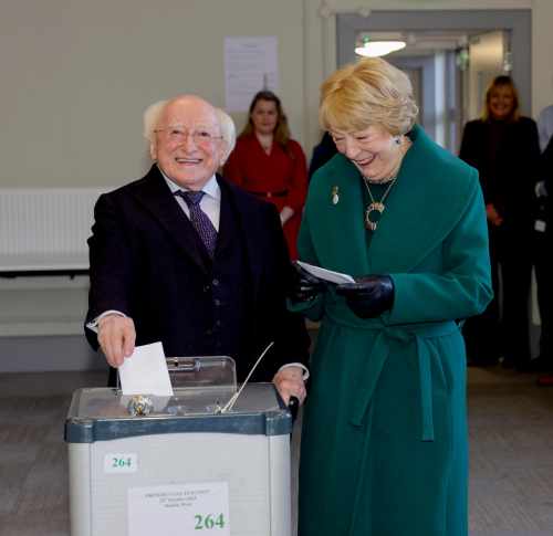 President votes in the Presidential Election