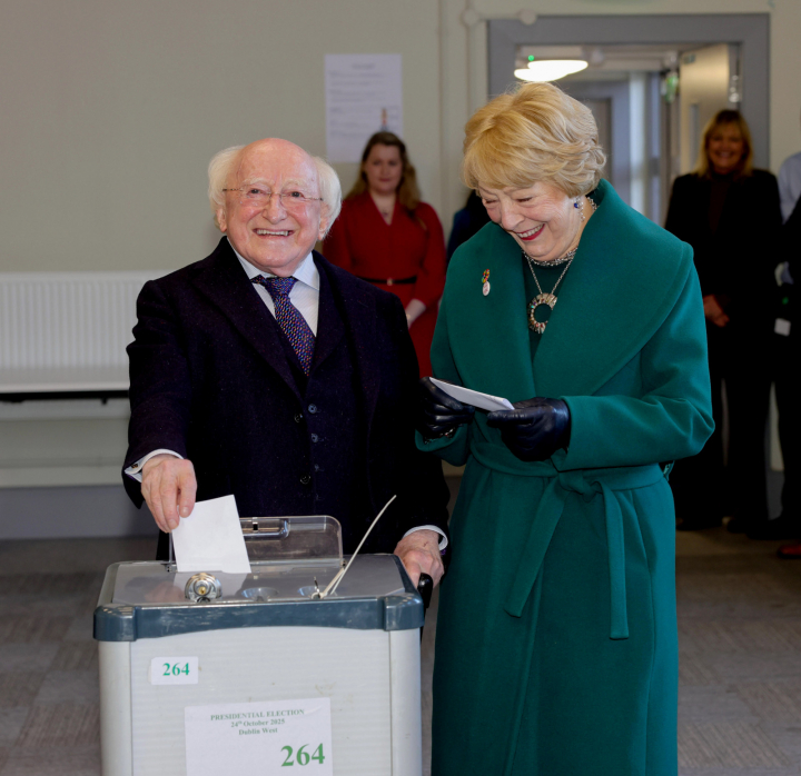 President votes in the Presidential Election