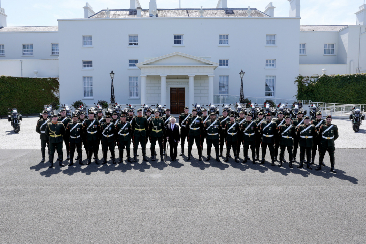 President hosts reception for 2 Brigade Cavalry Squadron of the Defense Forces