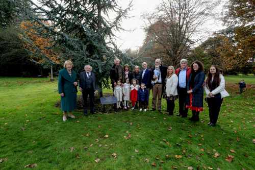 President receives members of the Hillery Family to mark the dedication of a tree to former President, Dr. Patrick Hillery 