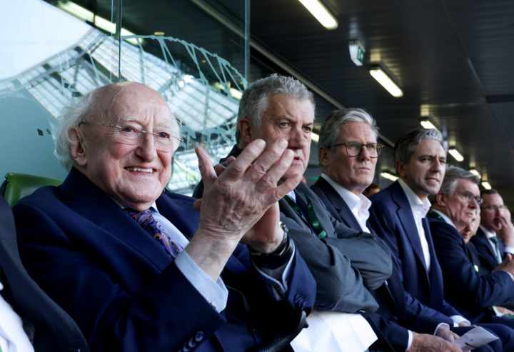 President attends UEFA Nations League game between Ireland and England