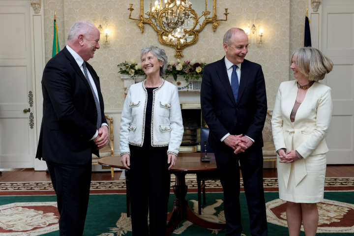President Connolly appoints Justice Niamh Hyland and Justice Brian O’Moore to the Supreme Court