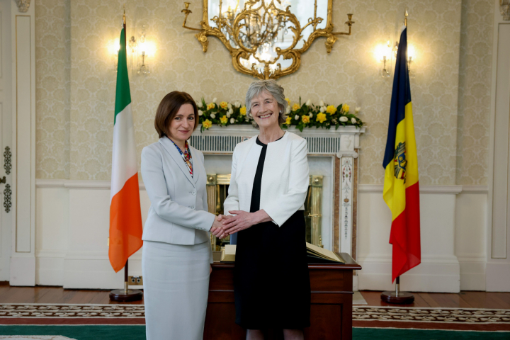 President Connolly receives the President of Moldova, H.E. Ms. Maia Sandu, on a Courtesy Call