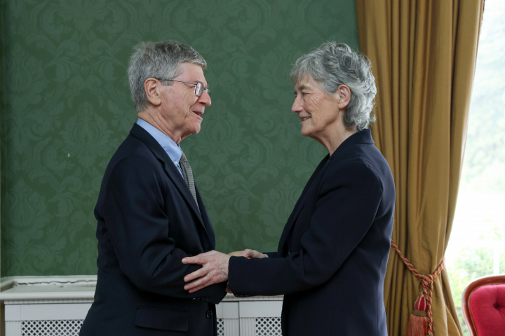 President Connolly receives Professor Jeffrey Sachs on a Courtesy Call