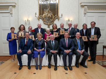 Distinguished Service Award for the Irish Abroad ceremony at Áras an Uachtaráin