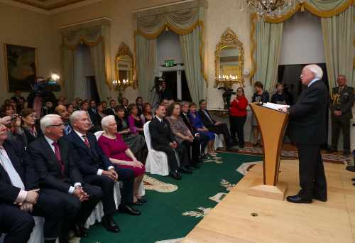 President Michael D. Higgins speaking at  Distinguished Service Award for the Irish Abroad ceremony