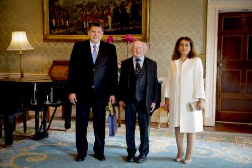 President Higgins receives H.E. Mr. Sarwat Khaled Wafik Ismail, Ambassador of Egypt to Ireland