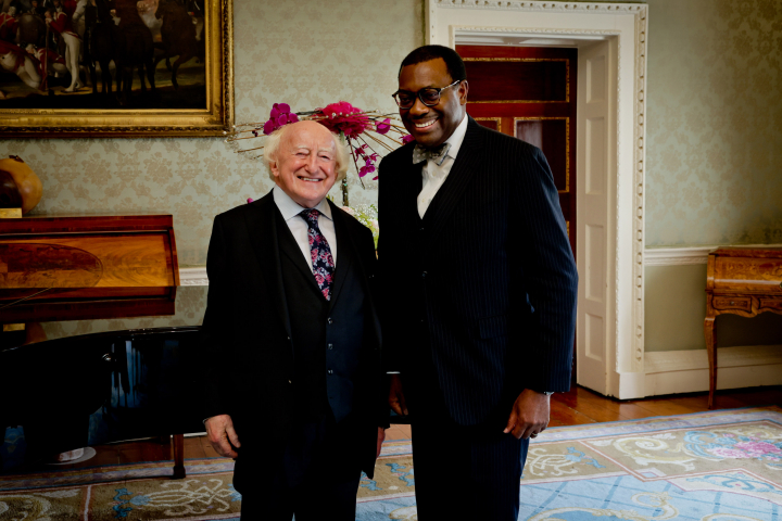 President receives Dr. Akinwumi A. Adesina, the President of the African Development Bank, on a courtesy call