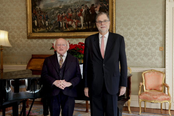 President receives H.E. Mr. Thomas Nader, Ambassador of the Republic of Austria on a farewell courtesy call