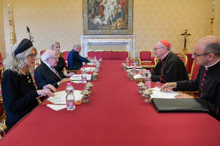 President meets Cardinal Parolin, Vatican Secretary of State