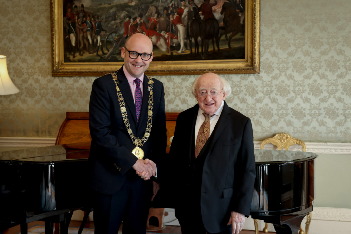 President receives Councillor Ray McAdam, Lord Mayor of Dublin on a courtesy call