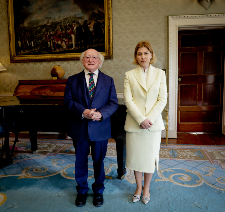 President Higgins receives Ms. Olha Stefanishyna, Deputy Prime Minister of Ukraine, on a courtesy call