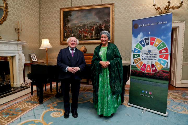 President Higgins receives Ms. Amina Mohammed, Deputy Secretary-General of the United Nations