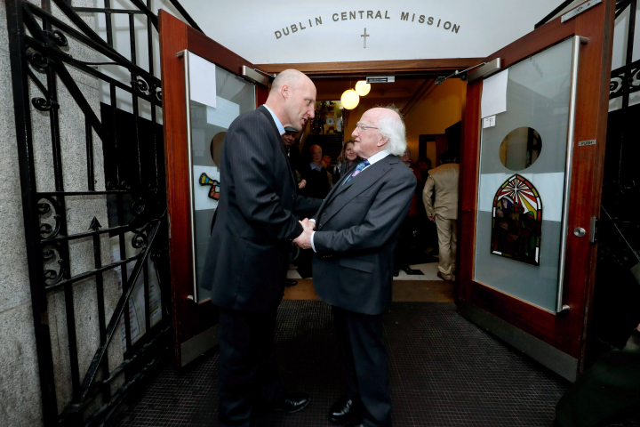 President visits Dublin Central Mission