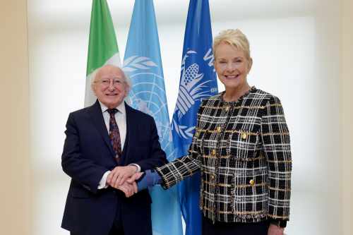 President meets Ms. Cindy McCain, Executive Director of the UN World Food Programme