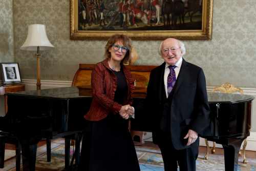 President receives Agnès Callamard, Secretary General of Amnesty International, on a Courtesy Call