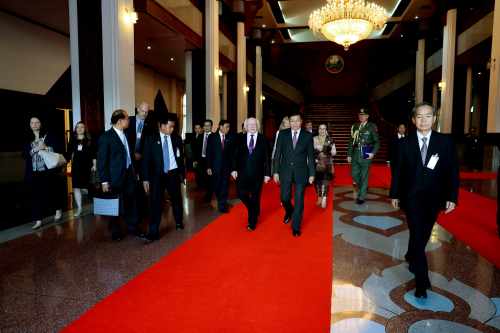 President Higgins in the city of Vientiane while on Official Visit to the Lao People's Democratic Republic