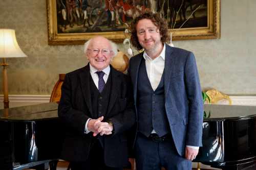 President receives Mr Colm Mac Con Iomaire on a courtesy call