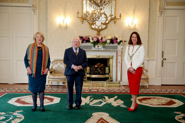 President receives Lord Mayor of Dublin Alison Gilliland on a courtesy call