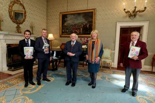 President Higgins receives Mr. Gerry Molumby, Triskellion Irish Theatre and Concert Productions