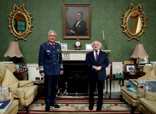 President receives new Defence Forces Chief of Staff Lt Gen Seán Clancy on a Courtesy Call