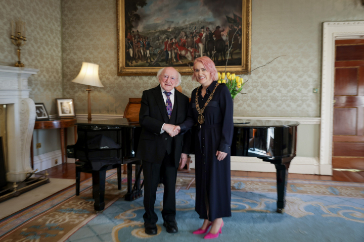 President receives Ms Emma Blain, Lord Mayor of Dublin on a Courtesy Call