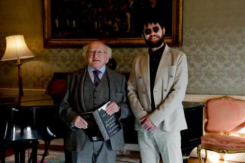 President receives Mr. Declan O’Rourke who will present a copy of his book “The Pawnbrokers Reward”