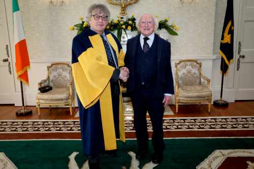 President hosts a lunch for the incoming Ireland Professor of Poetry, Paul Muldoon