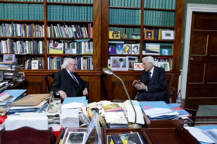 President receives H.E. Mr. Sergio Mattarella, President of Italy