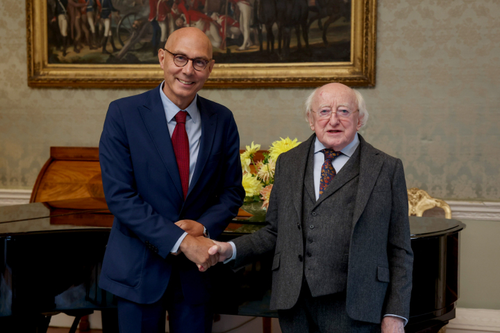 President receives the UN High Commissioner for Human Rights, Mr. Volker Türk, on a Courtesy Call