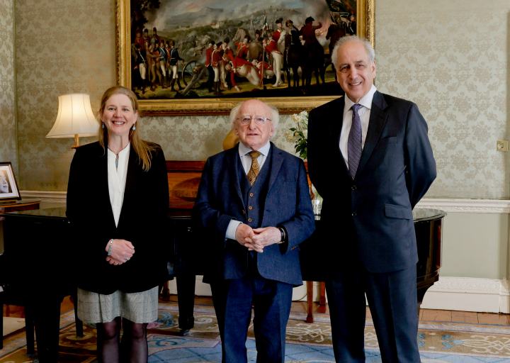 President Higgins receives Professor Michael Lynk, UN Special Rapporteur, on a courtesy call