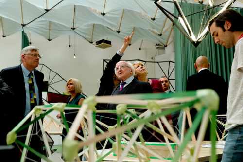President Higgins and his wife Sabina in the city of Venice where they visited the Biennale di Venezia Giardini 