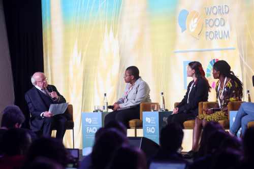 President attends working session with members from the World Food Forum Youth Assembly