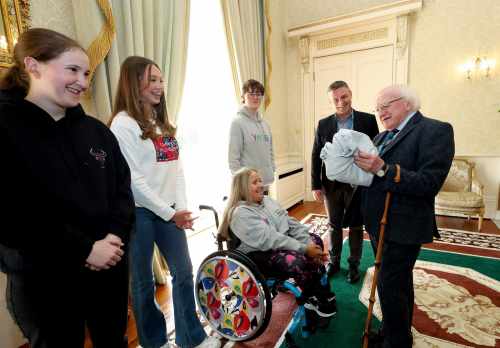President receives a Representative Group from the Crumlin Hospital Youth Advisory Panel