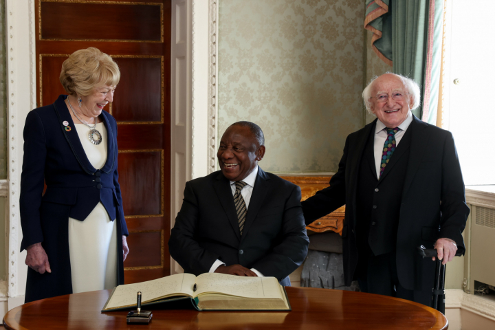 President Receives the President of the Republic of South Africa, H.E. Cyril Ramaphosa