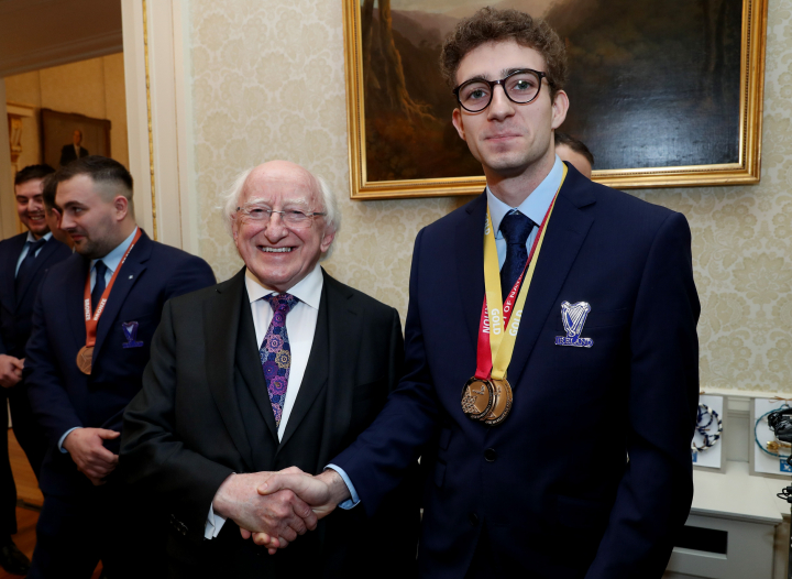President receives the Irish Team who competed in WorldSkills Competition for apprentices and trainees
